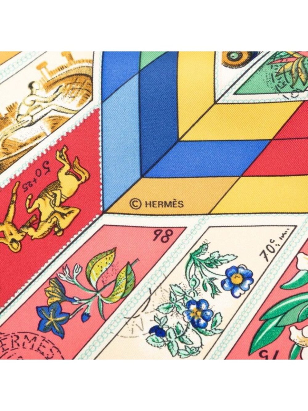 ★SOLD★ Hermes Carre 90 Correspondanc Scarf Navy Multicolor Silk - Picture 6 of 7
